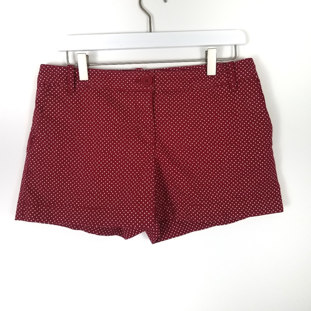 LOFT Red and White Polka Dot Shorts Size 4 - Picture 1 of 7